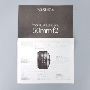 Yashica Lens ML 50mm f2 Instruction Booklet